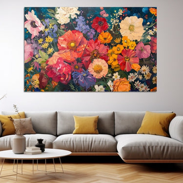 Vintage Flower Oil Painting